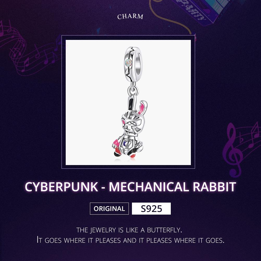 925 Sterling Silver Rabbit Pendant For Diy Bracelets & Necklaces
