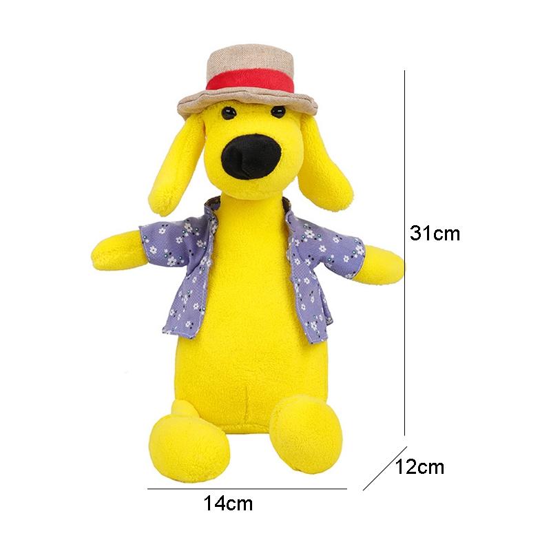 Adorable Cartoon Plush Shoulder Bag Duck White Green - Puppy White Blue
