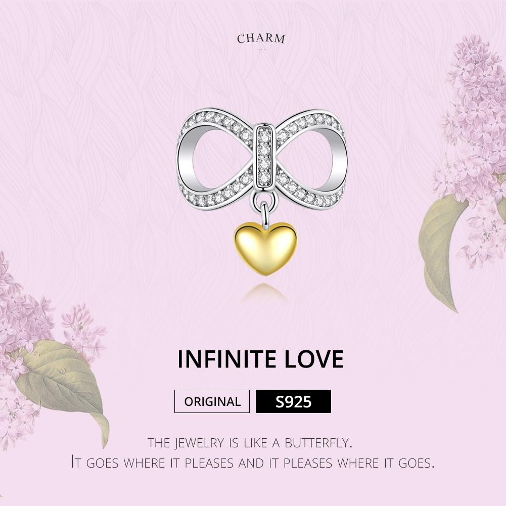 925 Sterling Silver Infinite Love Necklace & Bracelet Charm
