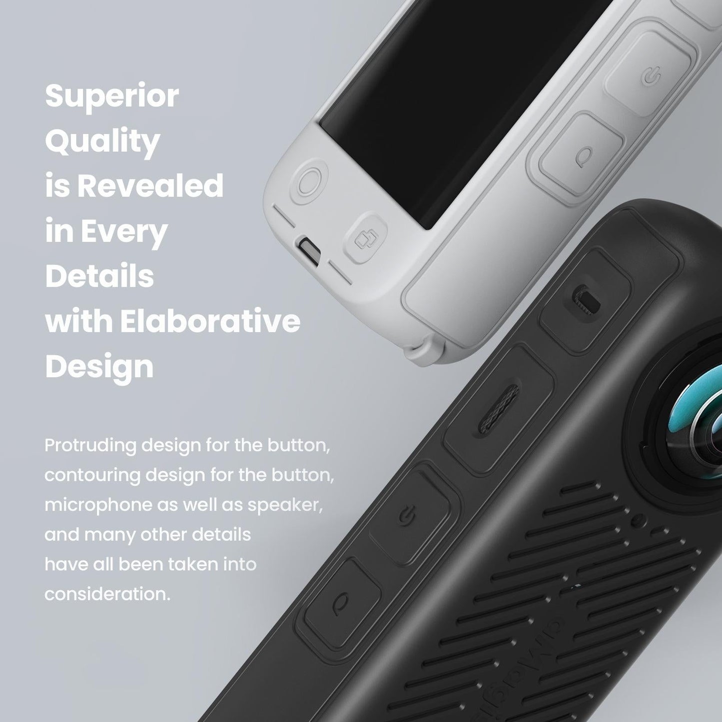 Amagisn Silicone Protective Cover for Insta360 X4 - Body Case Black