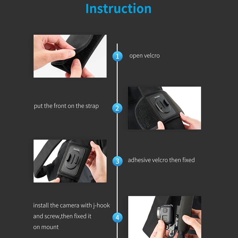 Universal Backpack Strap Mount for Action Cameras - Set B