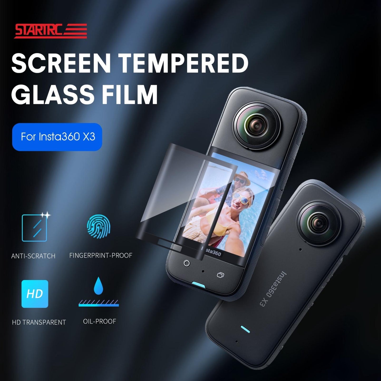2-pack Soft Film for Insta360 X3 - Curved Hd Explosion-proof