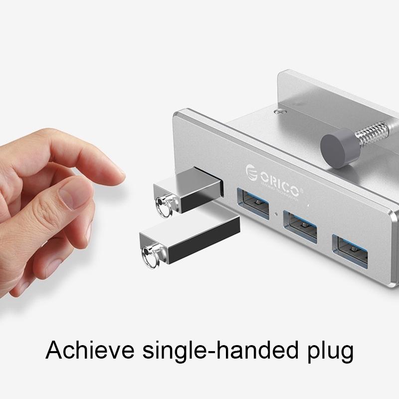 Aluminum 4-Port Usb 3.0 Clip Hub With 1M Cable - Pc1123