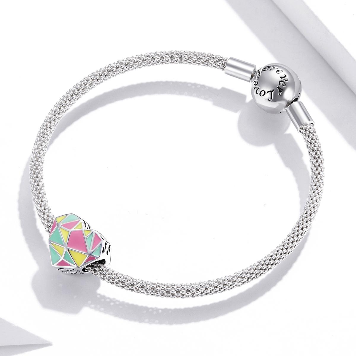 925 Sterling Silver Heart Beads For Diy Bracelets & Necklaces