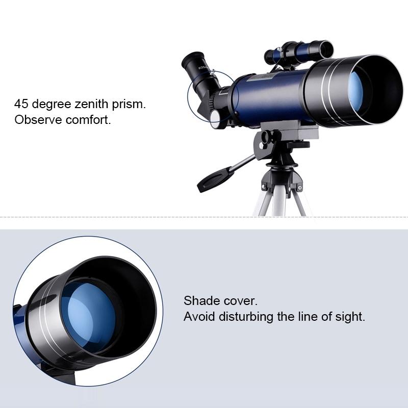 High Definition Astronomical Telescope with Tripod and Phone Clip - Dark Blue