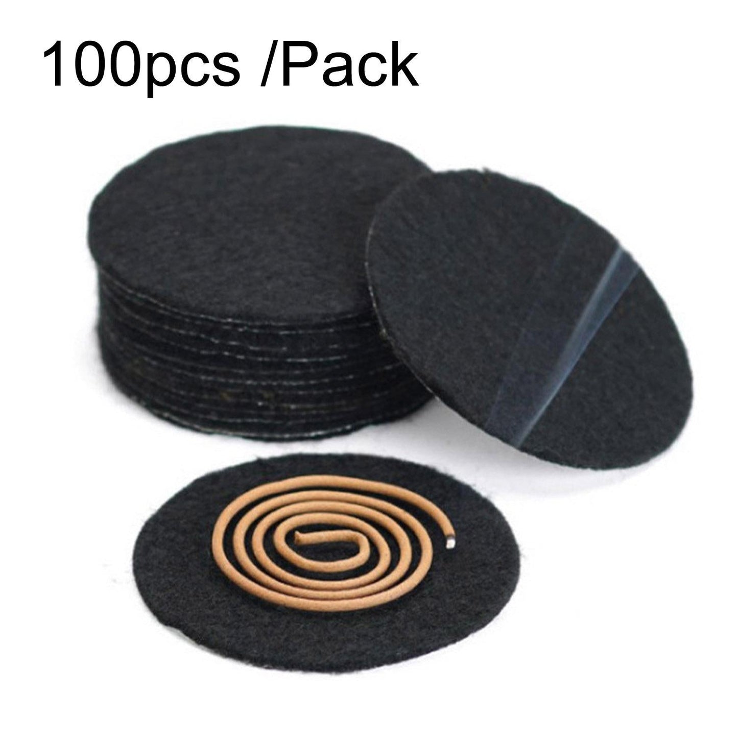 100-Pack Fireproof Cotton Pads For Incense Burners And Mosquito Coils - 6Cm