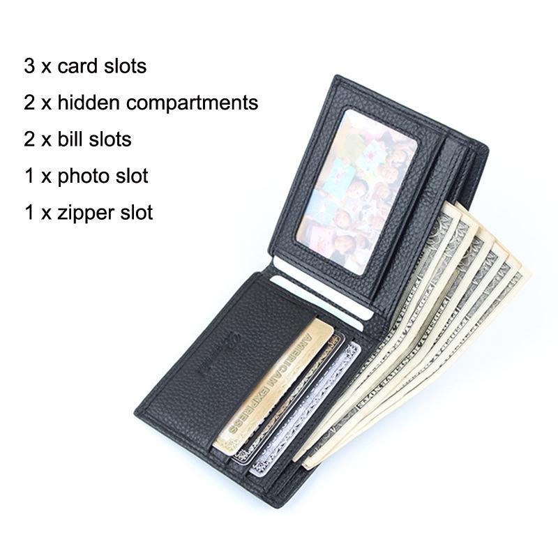 Rfid-blocking Men Wallet with Card Holder by Baweisi - Black