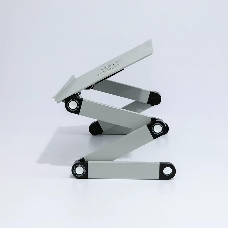 Foldable Laptop Desk with Fan & Mouse Board - Aluminum Alloy Height-adjustable