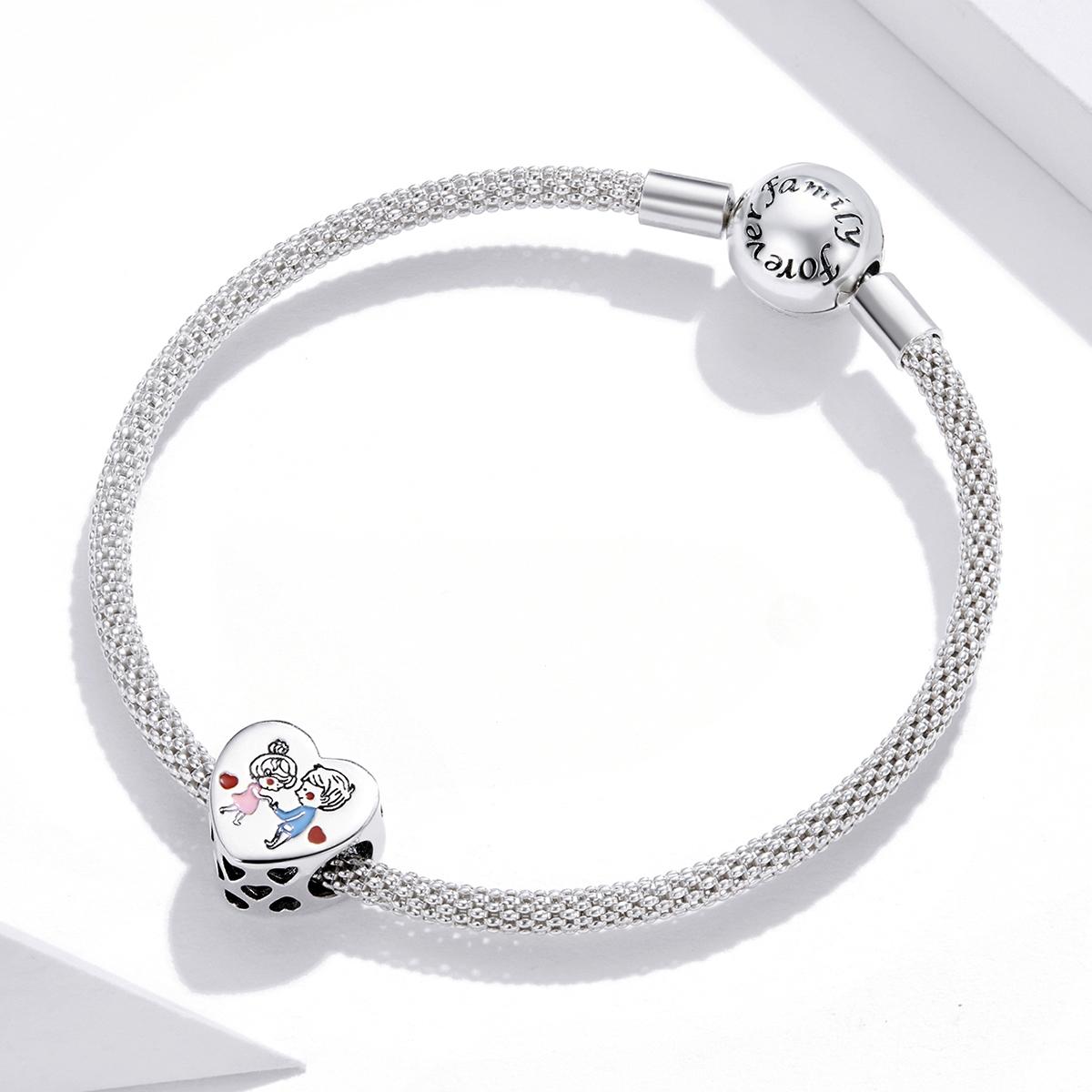 925 Sterling Silver Love Beads For Diy Bracelets & Necklaces