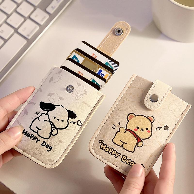 Large Capacity Pull Out Card Holder Pink - Colored