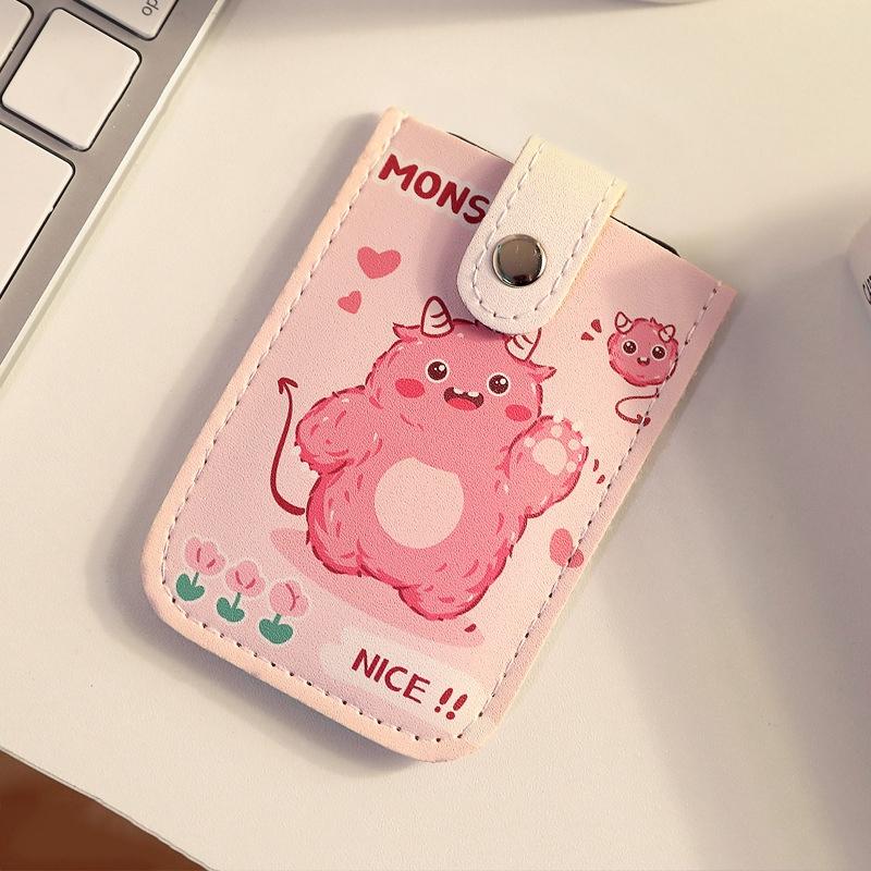 Large Capacity Pull Out Card Holder Pink - Colored