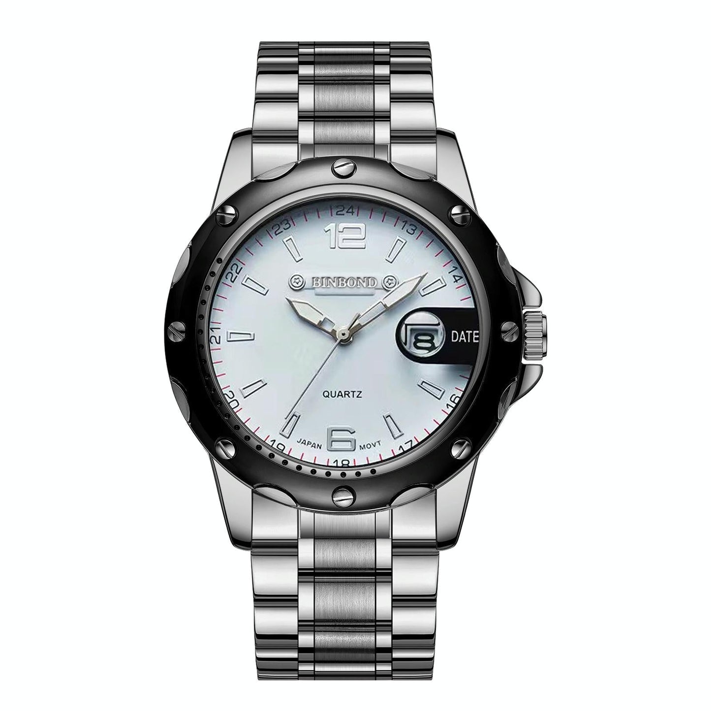 Waterproof Luminous Quartz Watch for Outdoor - Full Gold-Black-Gold Nail