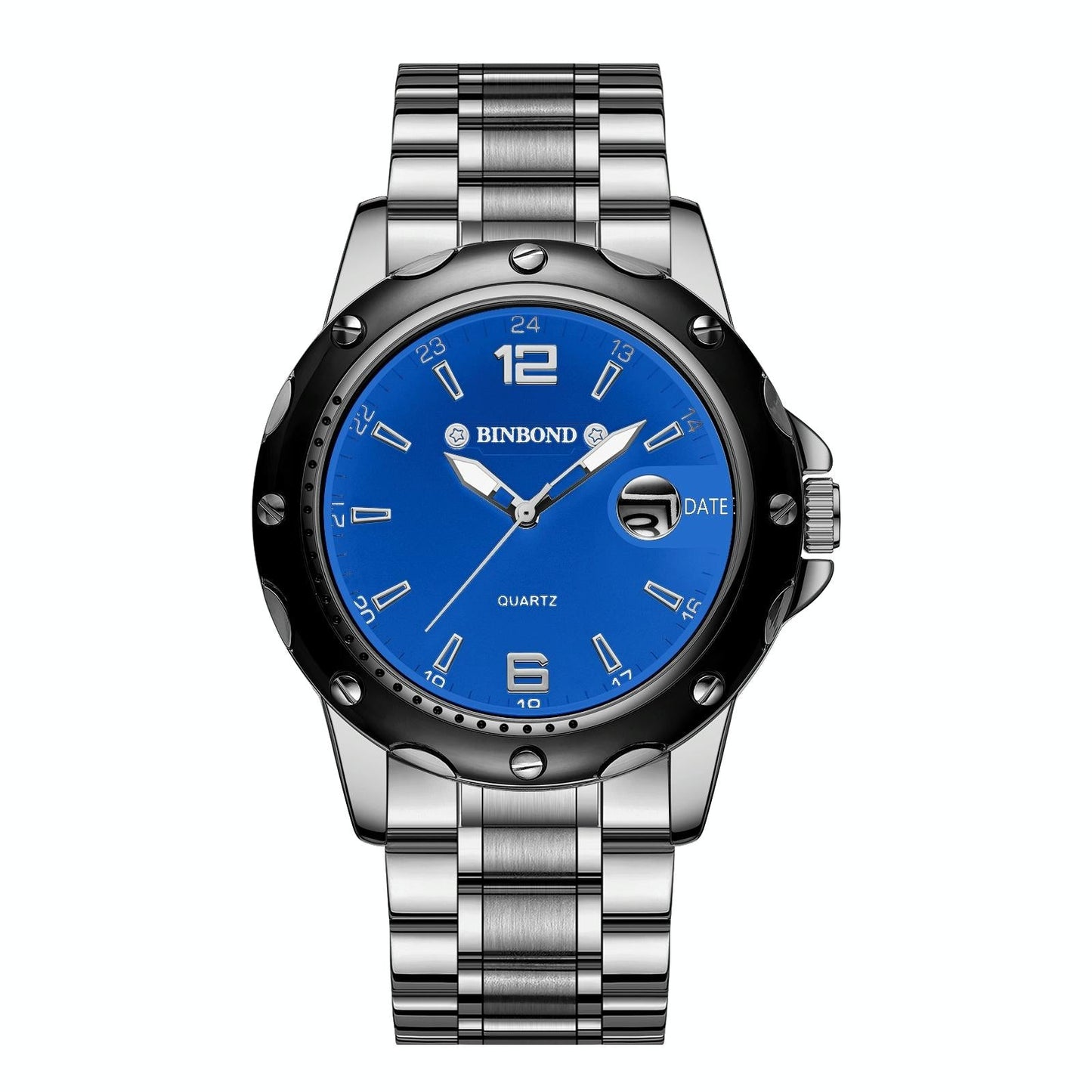 Waterproof Luminous Quartz Watch for Outdoor - Full Gold-Black-Gold Nail