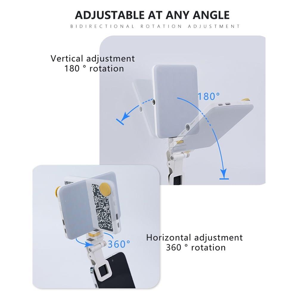 Rechargeable Clip Fill Light - 60 Leds 3 Light Modes Front & Back Clip a Type Blue - B Type White