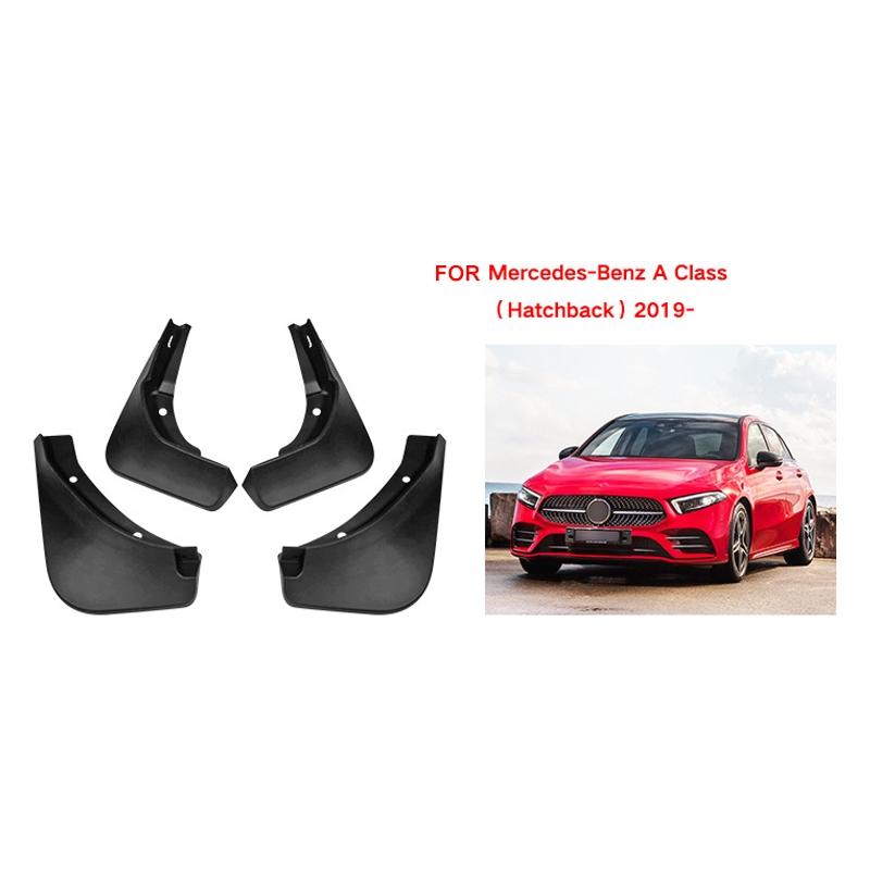 For Mercedes-Benz A-Class Hatchback 2019-2022 4Pcs / Set Car Auto Soft Plastic Splash Flaps Fender Guard