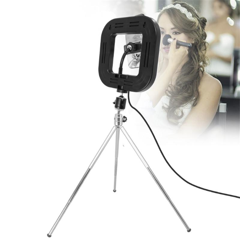Dimmable Square Led Light with Tripod and Phone Holder