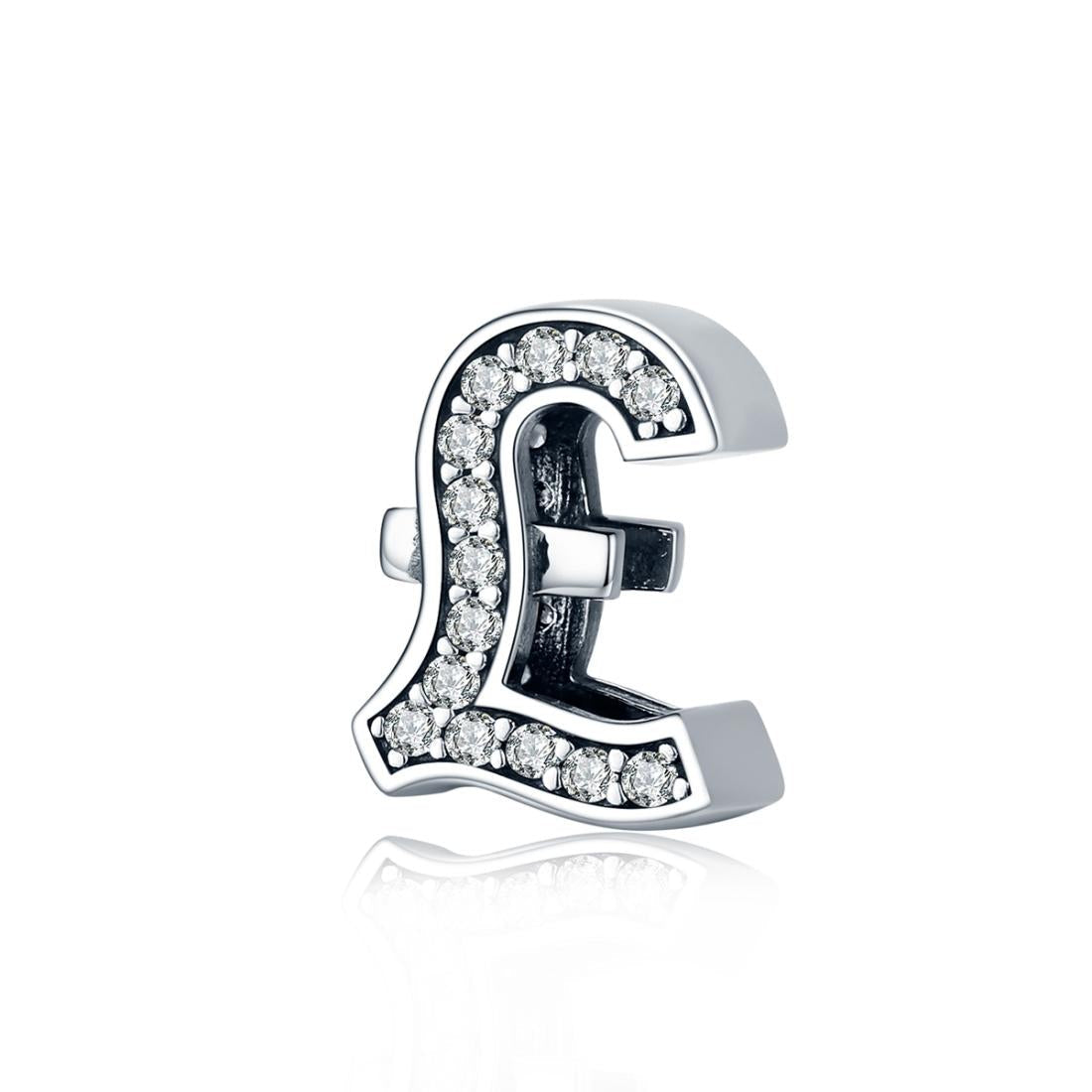 925 Sterling Silver Currency Symbol Pendant For Diy Bracelets And Necklaces