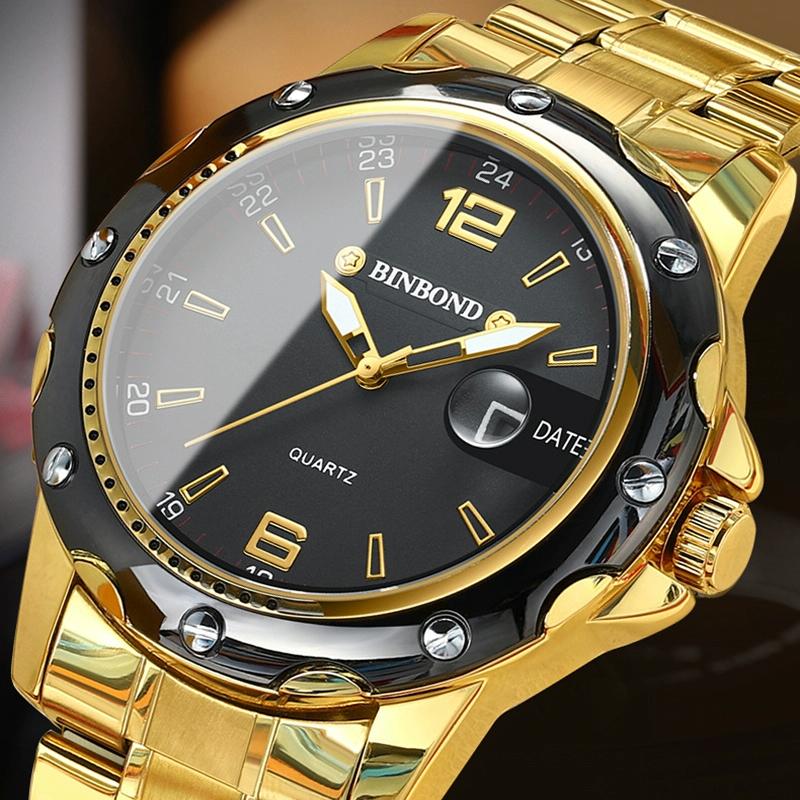 Waterproof Luminous Quartz Watch for Outdoor - Black Steel-Black-White Nail