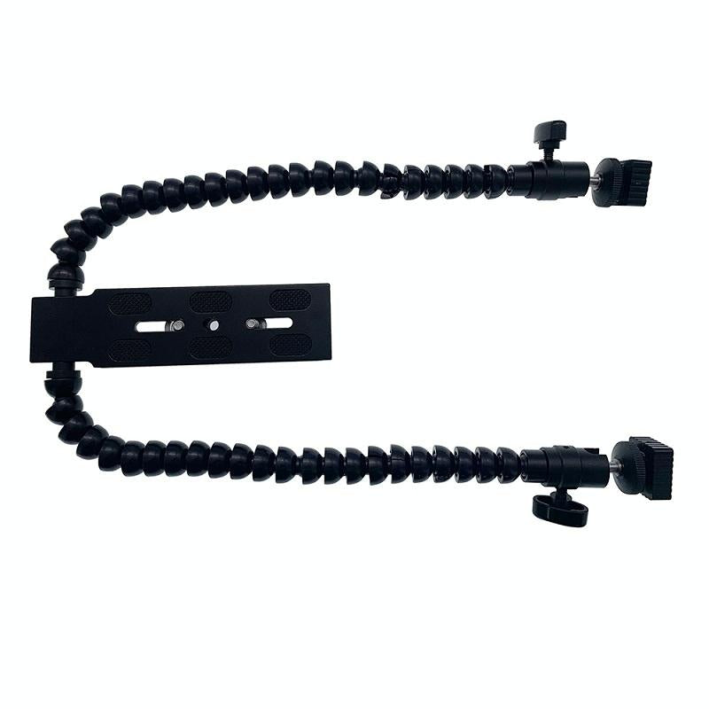 Adjustable Dual Arm Flash Bracket Mount For Hot Shoe