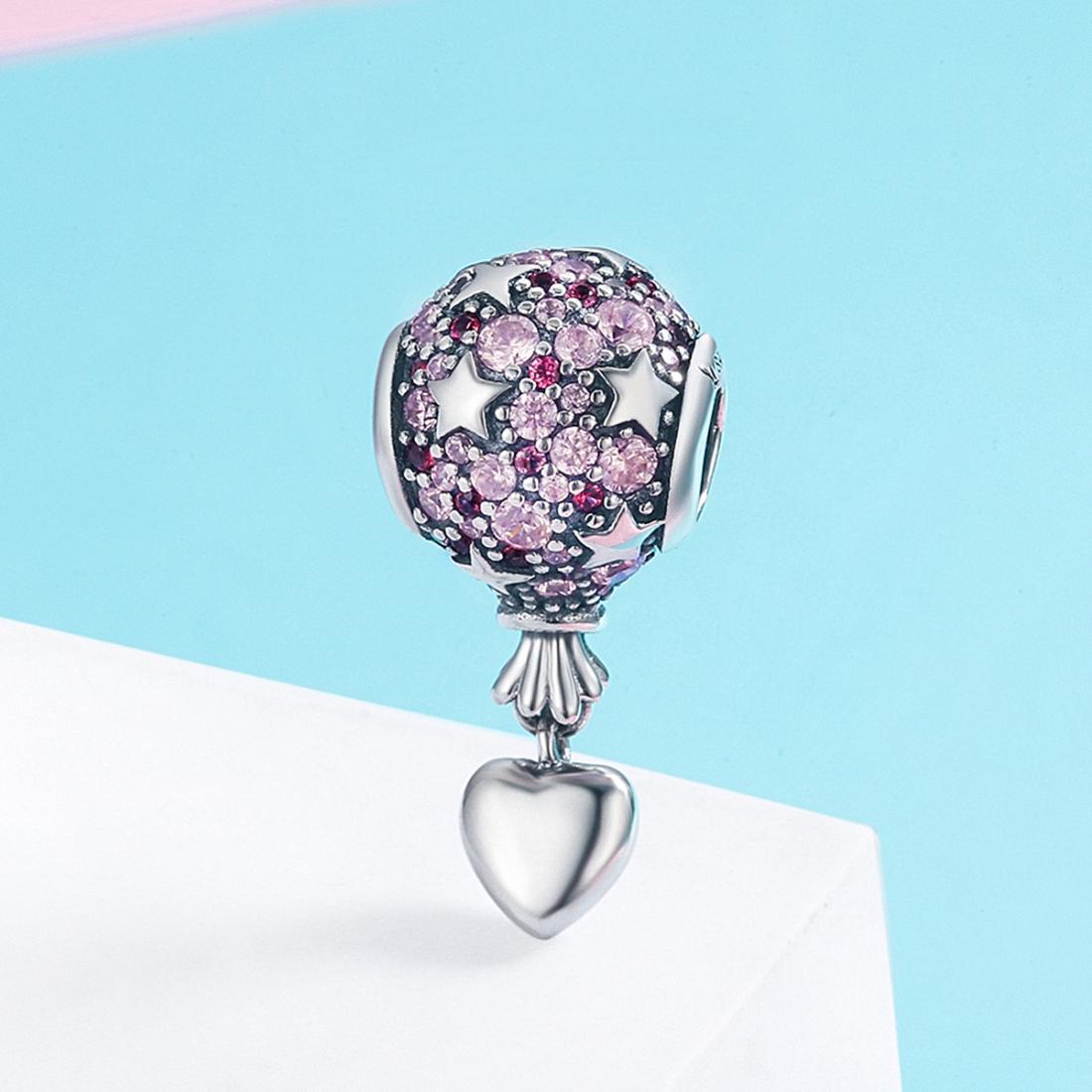 925 Sterling Silver Diy Confession Balloon Pendant For Bracelet Or Necklace