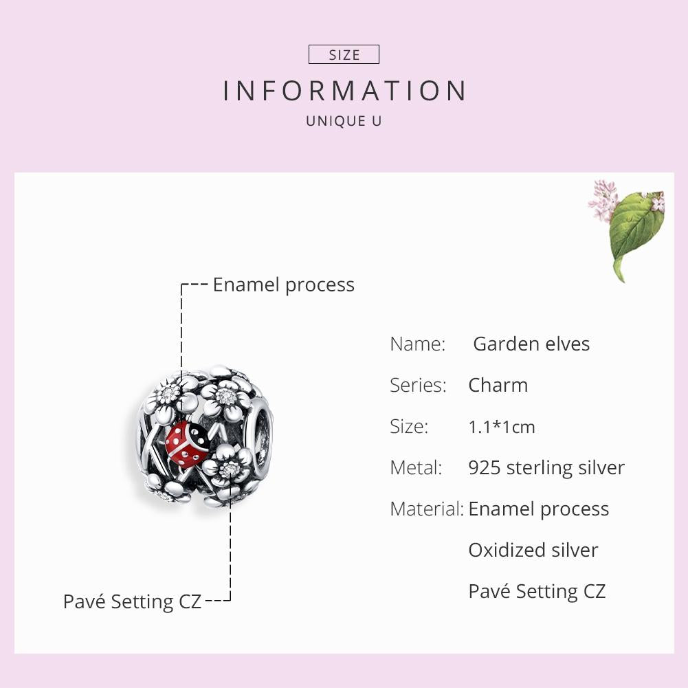 925 Sterling Silver Ladybug Beads For Diy Bracelets & Necklaces