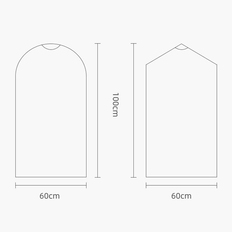100 Disposable Dust Bags - 60X100Cm - Thick Pe Material - Transparent