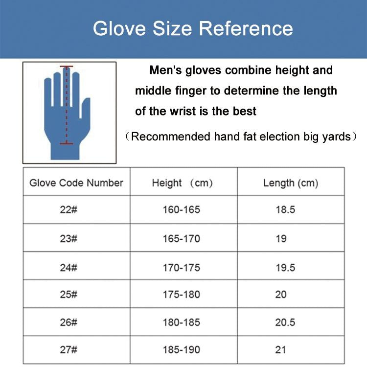 Sheepskin Anti-Slip Golf Gloves - Left Hand Size 27#