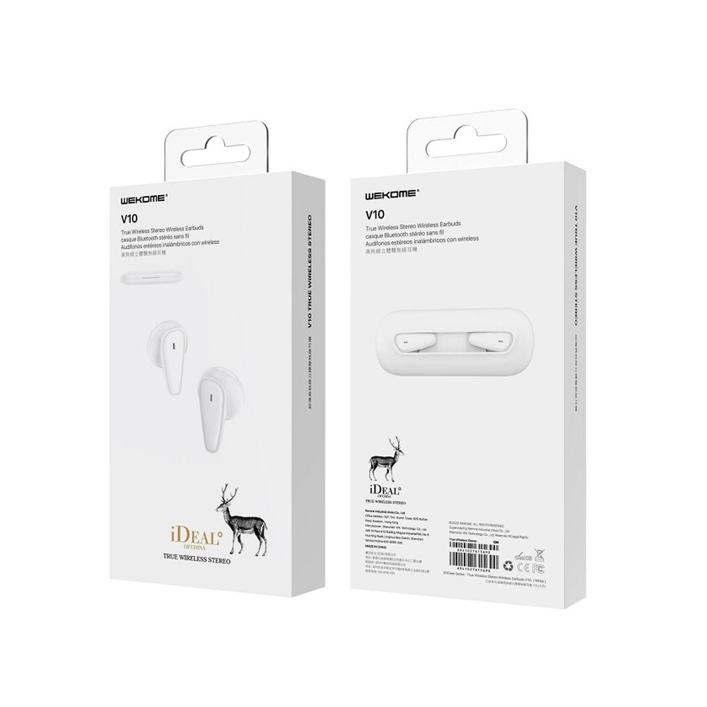 Waterproof Bluetooth 5.0 Earphones with Charging Box - White Deer Series