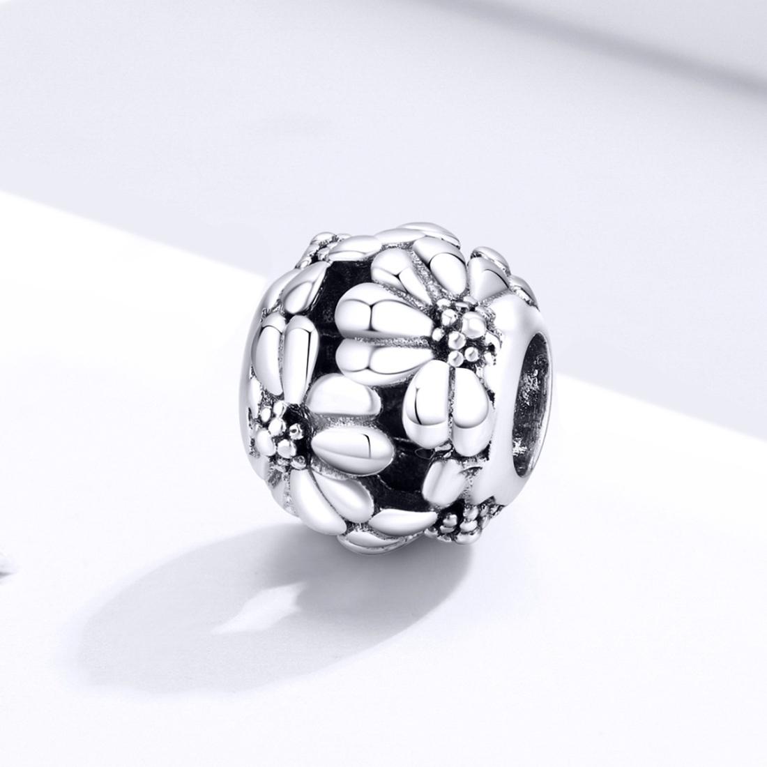 925 Sterling Silver Daisy Beads For Diy Bracelets & Necklaces
