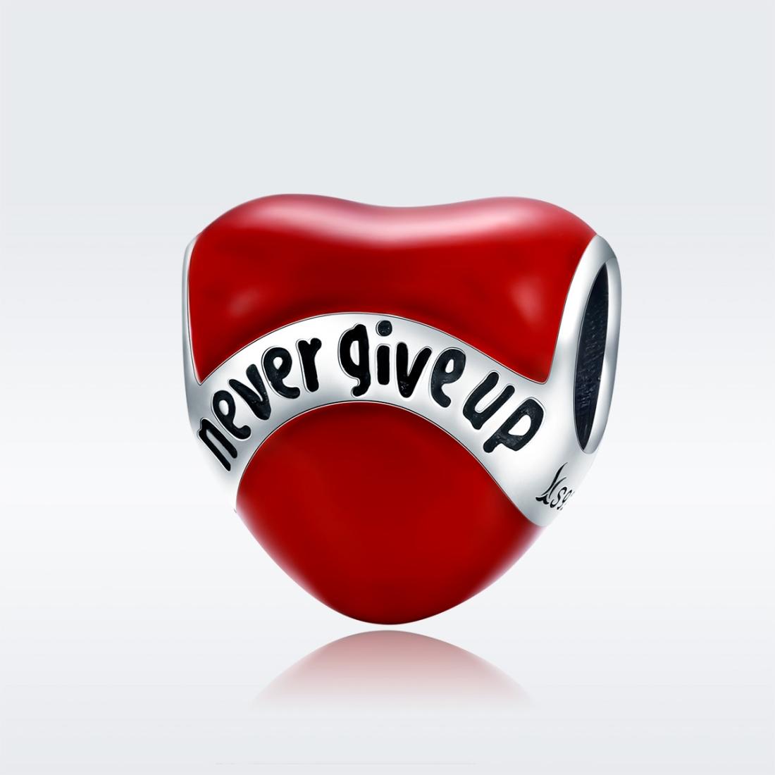 925 Sterling Silver Star Shaped Diamond Beads In Never Give Up