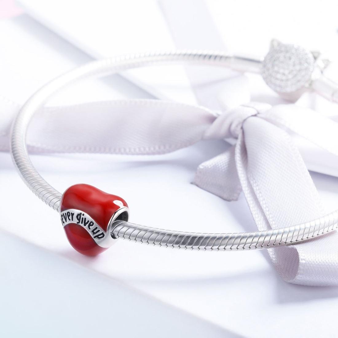 925 Sterling Silver Star Shaped Diamond Beads In Never Give Up