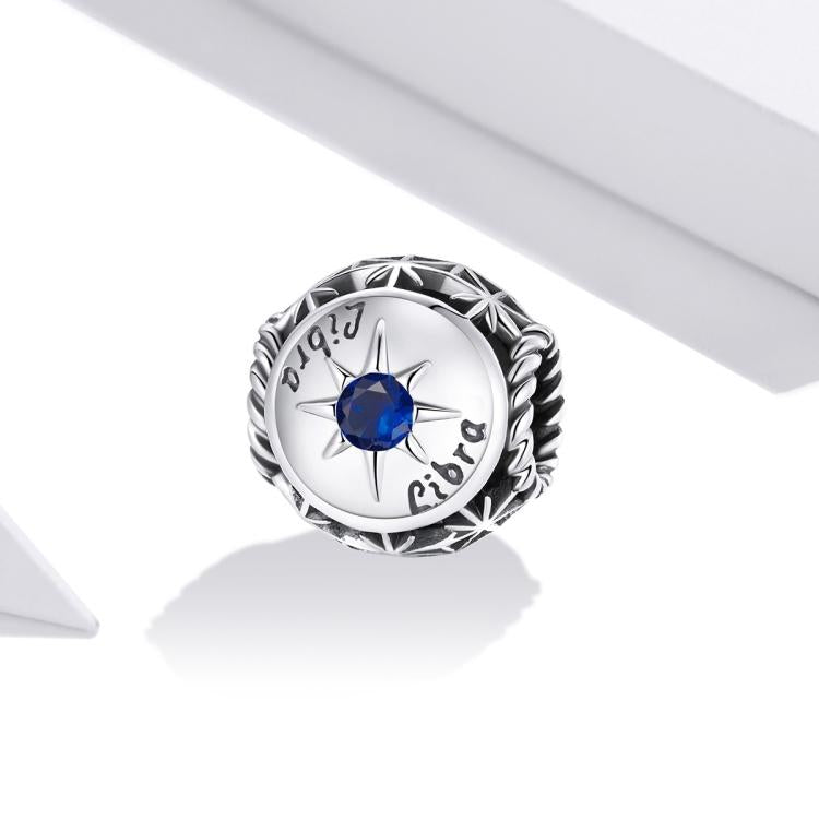 925 Sterling Silver Zodiac Zircon Bead Bracelet / Necklace Set Libra Style - Libra