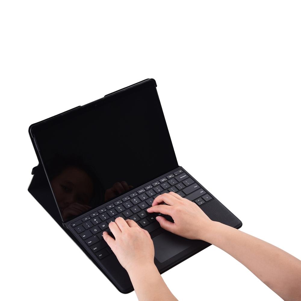 Leather Tablet Case & Power Bag For Microsoft Surface Pro X - 13 Inch Dark Blue