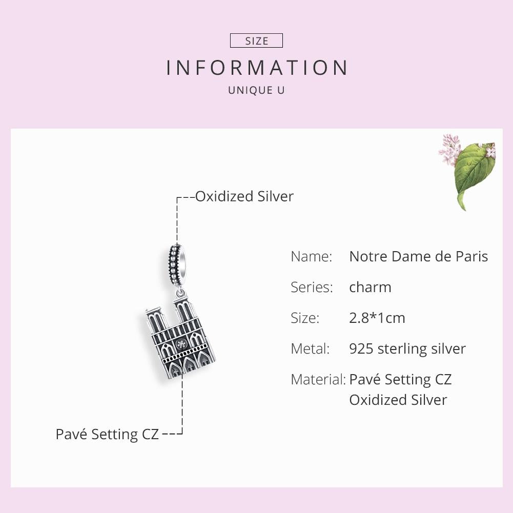 925 Sterling Silver Parisian Charm Bracelet & Necklace Set