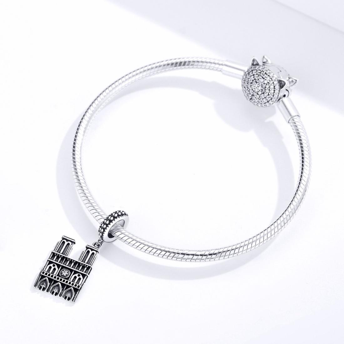 925 Sterling Silver Parisian Charm Bracelet & Necklace Set