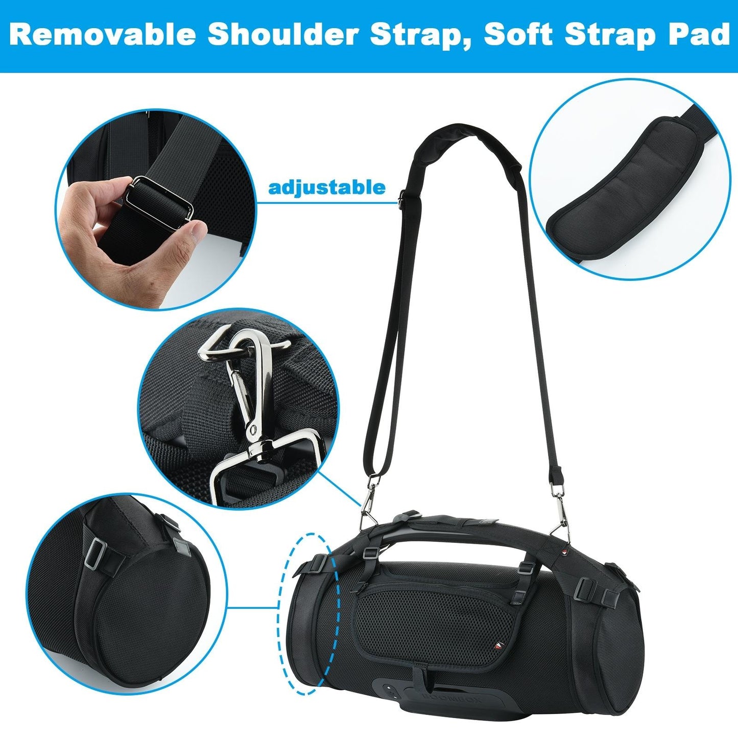 Single Shoulder Strap Case & Phone Bag Set For Jbl Boombox - Bluetooth Speaker