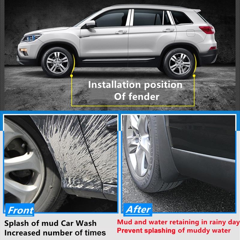 For Volkswagen Touareg 2011-2018 4Pcs / Set Car Auto Soft Plastic Splash Flaps Fender Guard