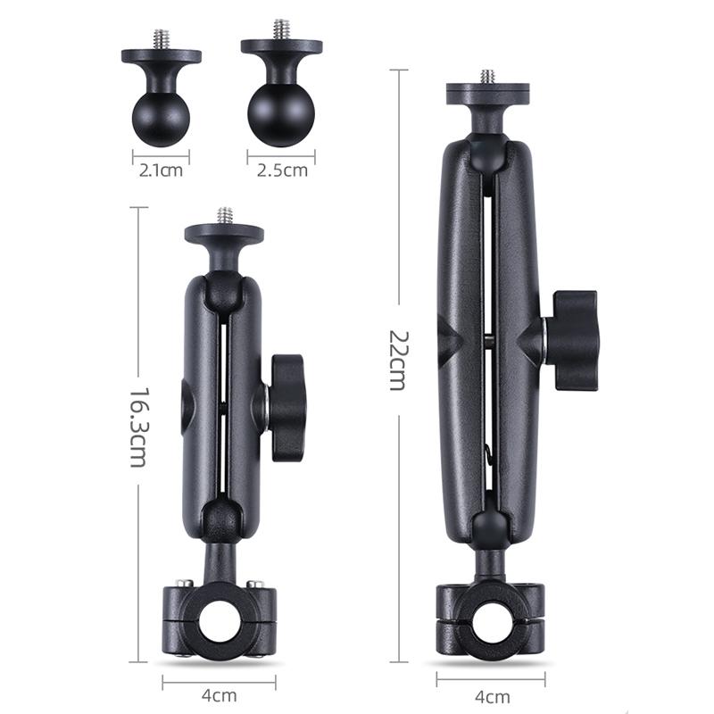 25Mm Ballhead Car Seat Mount For Action Cameras With Phone Clamp And Anti-Lost Case