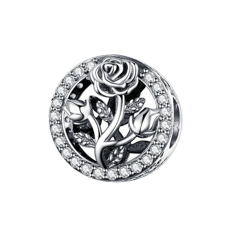 925 Sterling Silver Rose Beads For Diy Jewelry Accessories