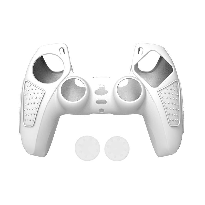 Black Silicone Protective Case for Ps5 Gamepad - Anti-skid Cover - Blue + 8 Hats