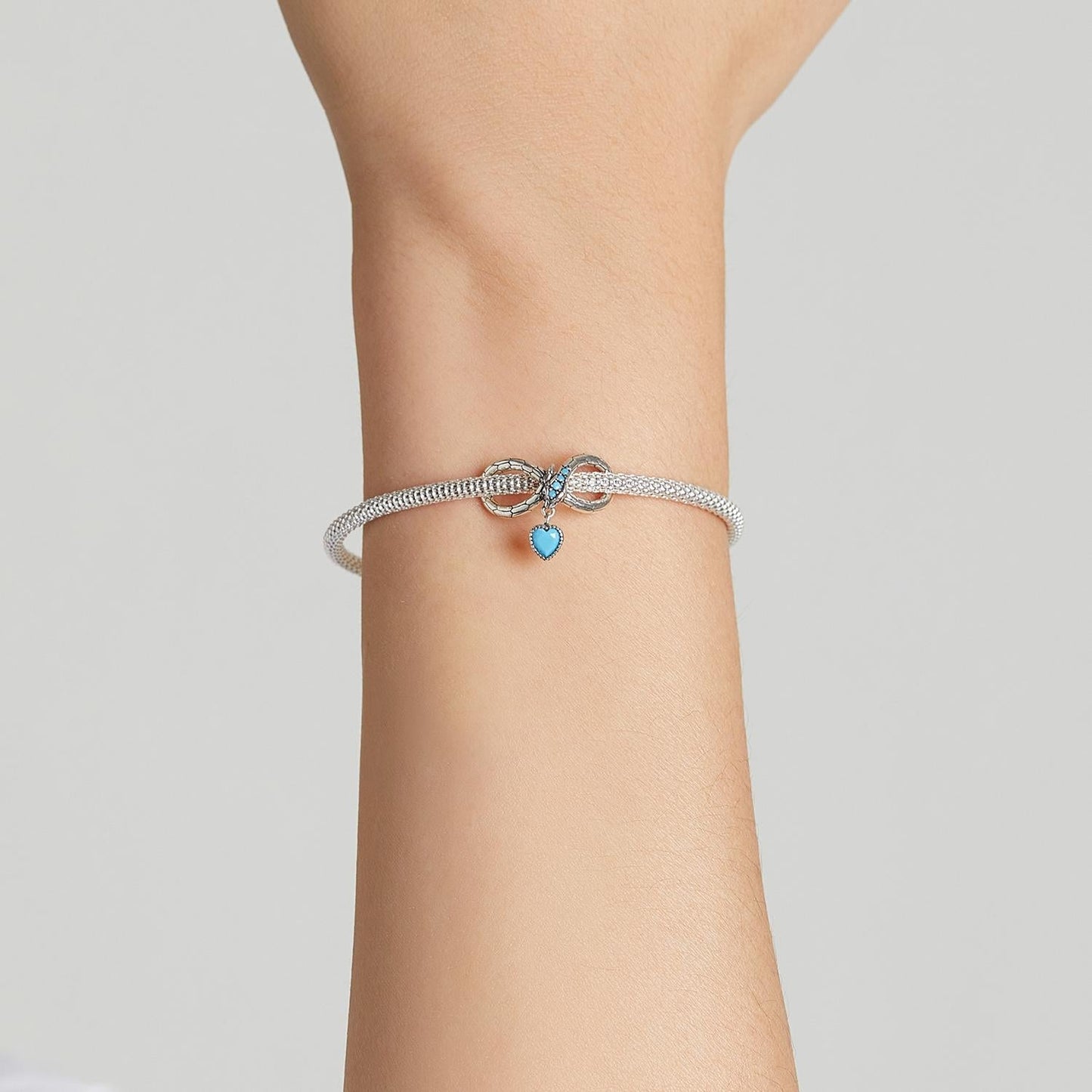 925 Sterling Silver Snake Love Beads For Diy Bracelets & Necklaces
