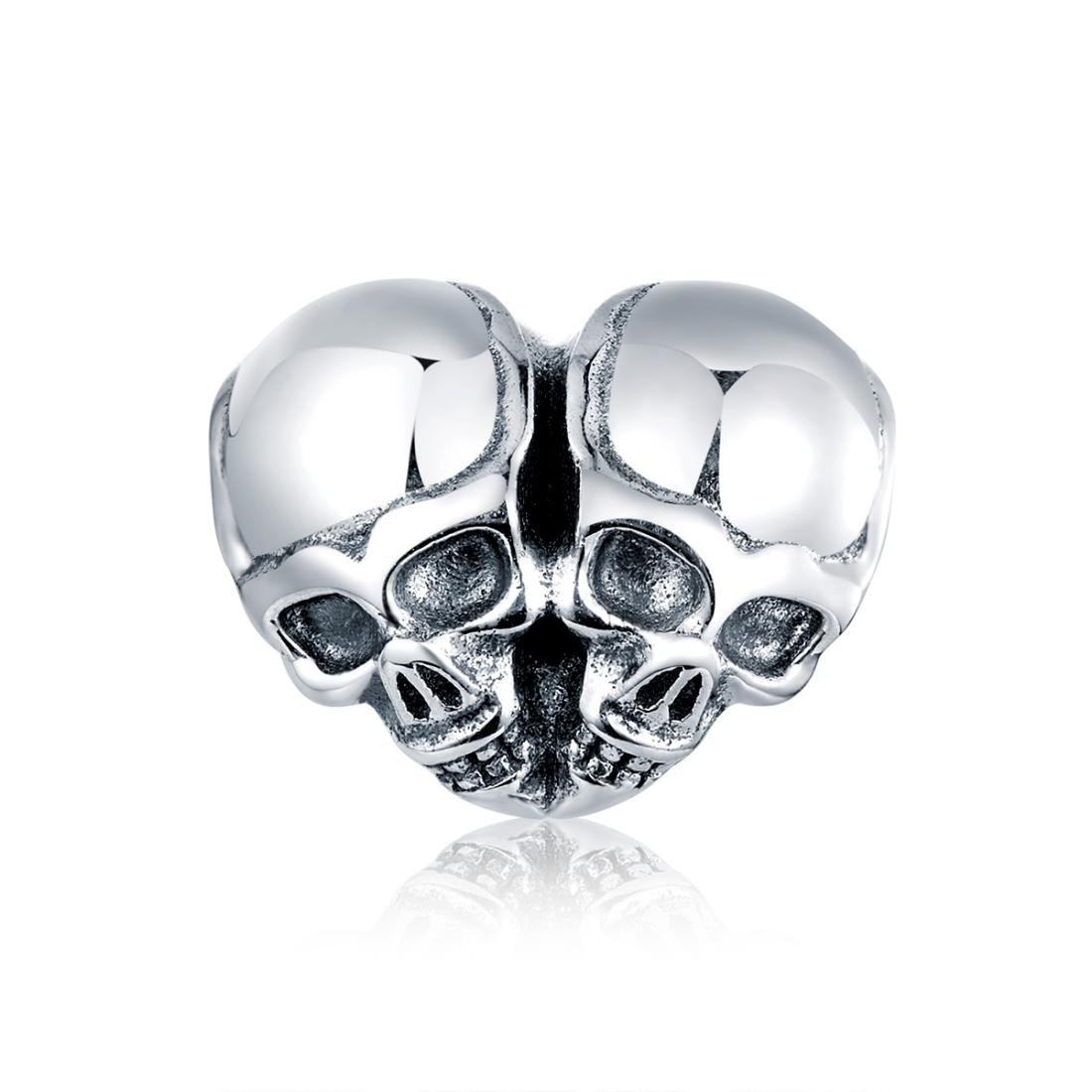 925 Sterling Silver Skull Beads For Diy Bracelets & Necklaces