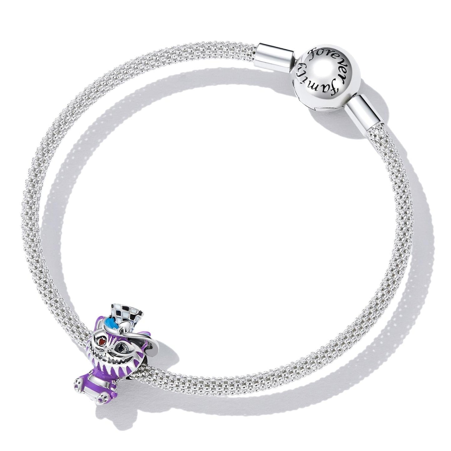 925 Sterling Silver Cat Bead For Diy Bracelet Or Necklace