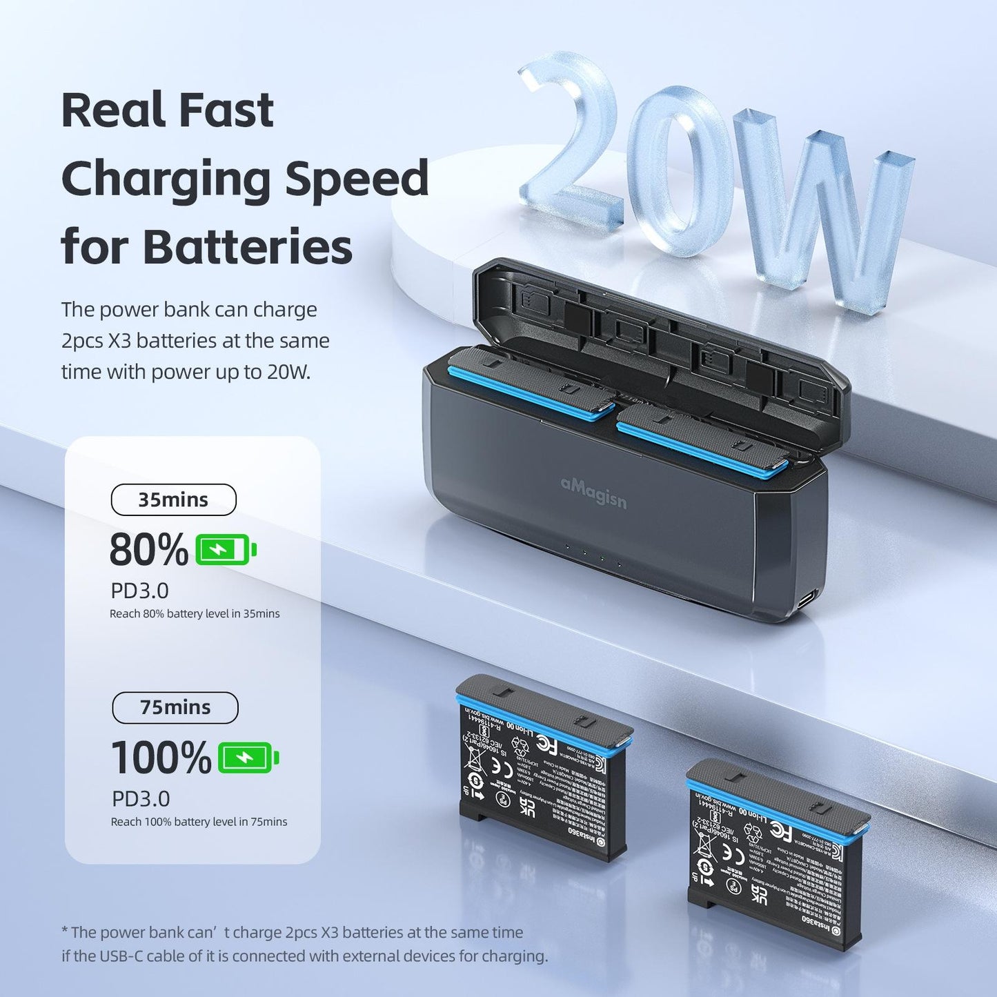 Fast Charging Power Bank For Camera Accessories