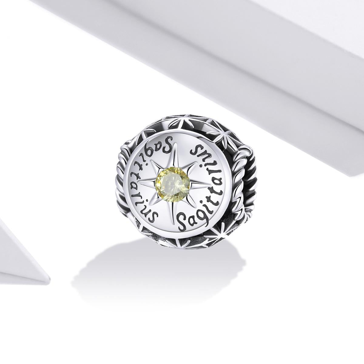 925 Sterling Silver Zodiac Beads For Diy Bracelets & Necklaces Sagittarius Style - Sagittarius