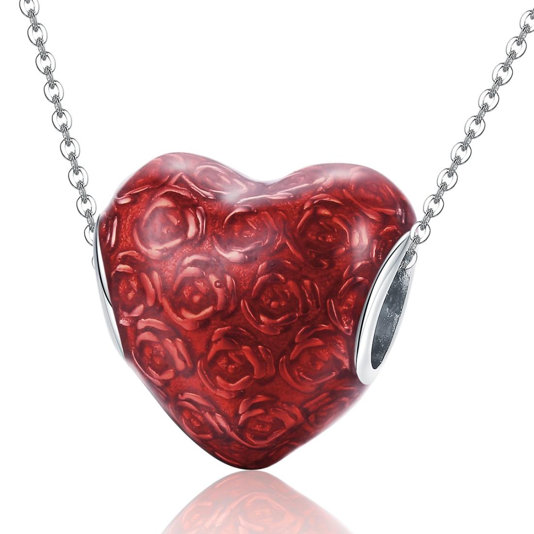 925 Sterling Silver Red Love Diy Bracelet Necklace Beads