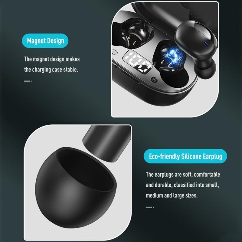 Mini Bluetooth Earphones with Magnetic Charging Box - Eb62