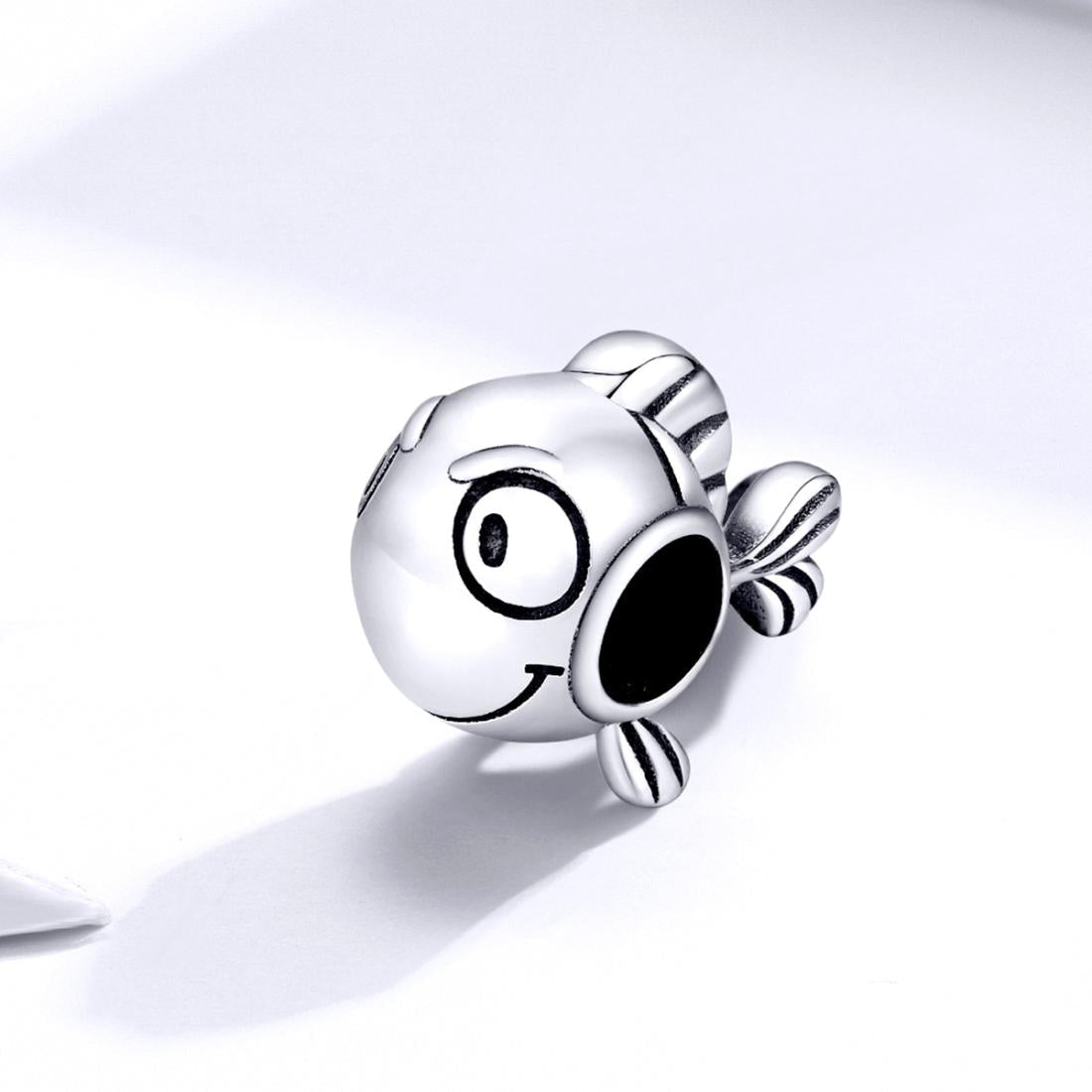 925 Sterling Silver Simple Fish Bead Bracelet / Necklace Accessory