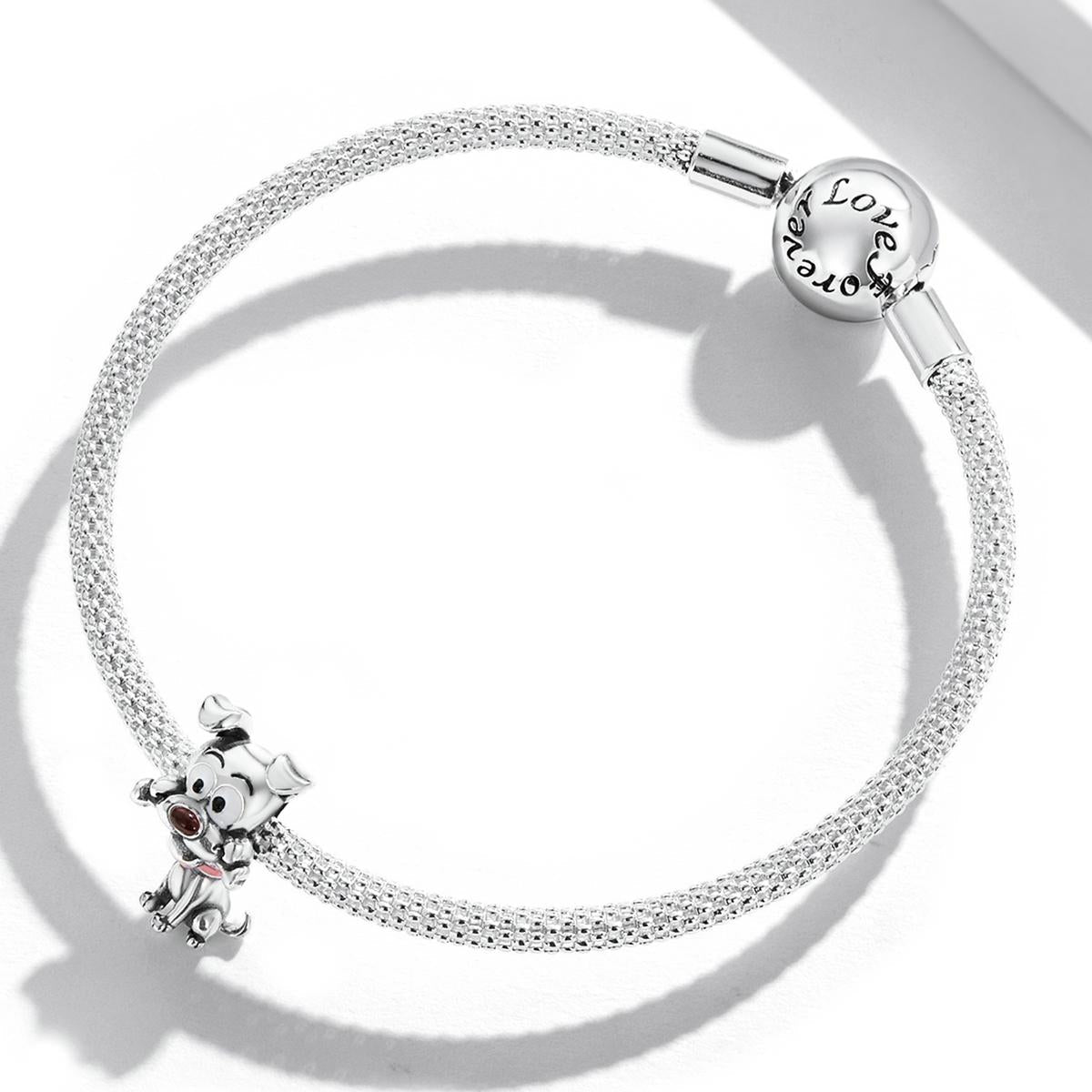 925 Sterling Silver Dog Beads For Diy Bracelets & Necklaces