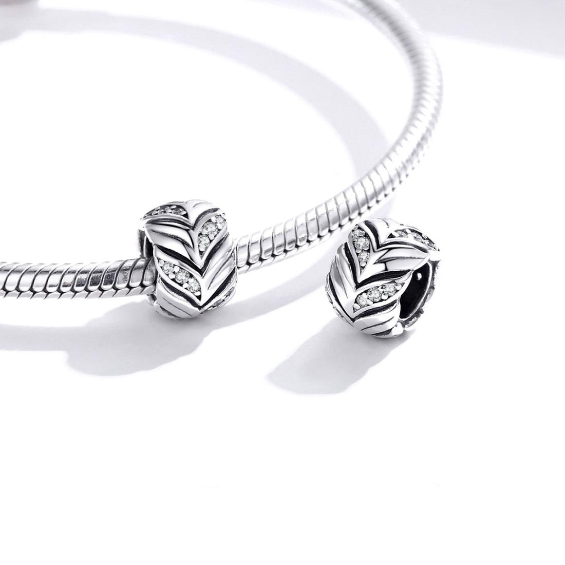 925 Sterling Silver Zircon Beaded Bracelet / Necklace Set